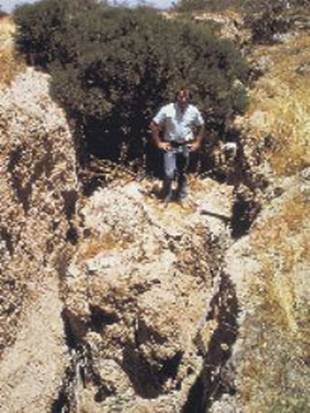  [Photo: Figure 5 - Earth fissures in south-central Arizona] 